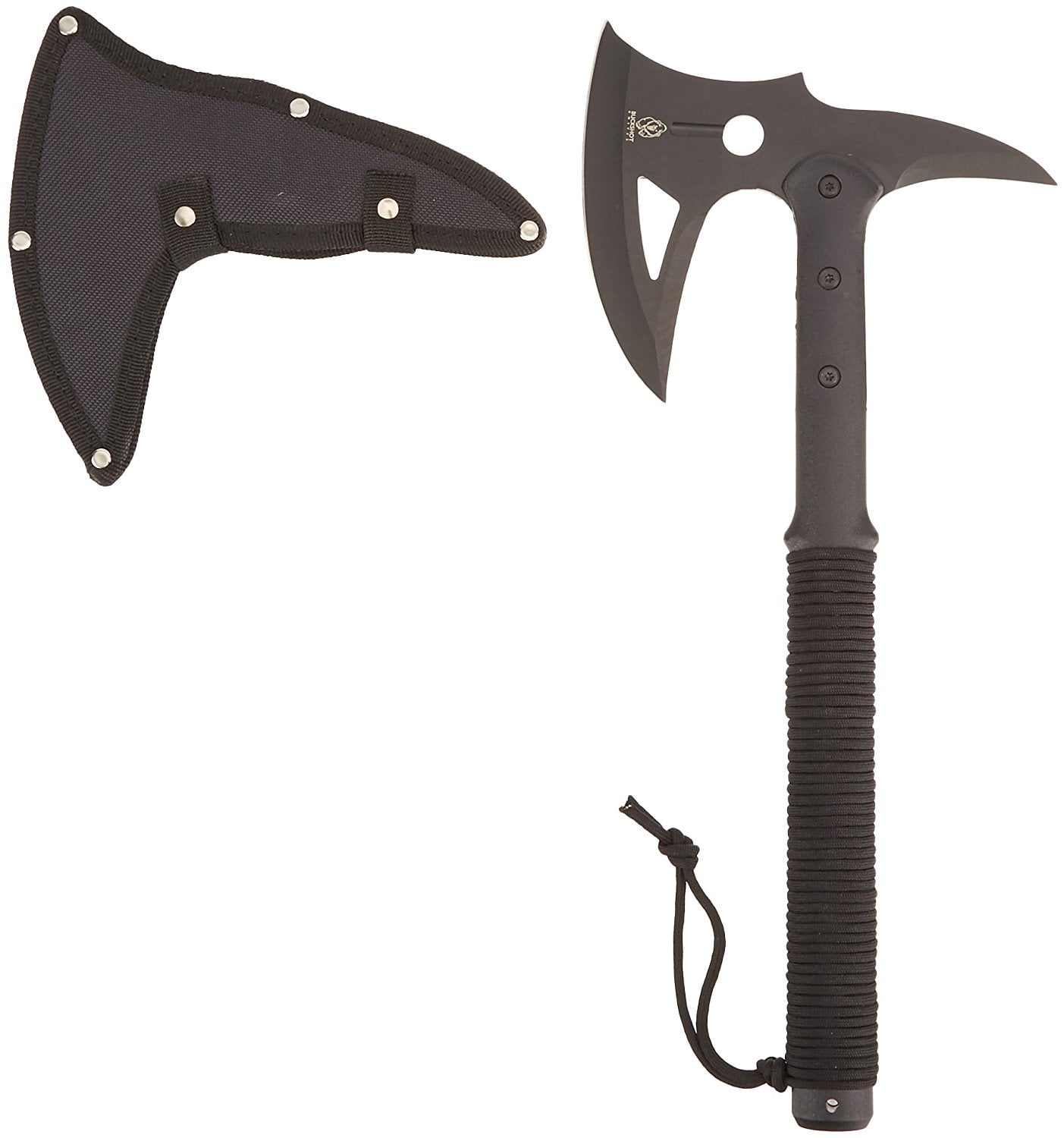 Wartech XBK01 Buckshot Tactical Axe with Cord Wrapped Handle, 8" x 17