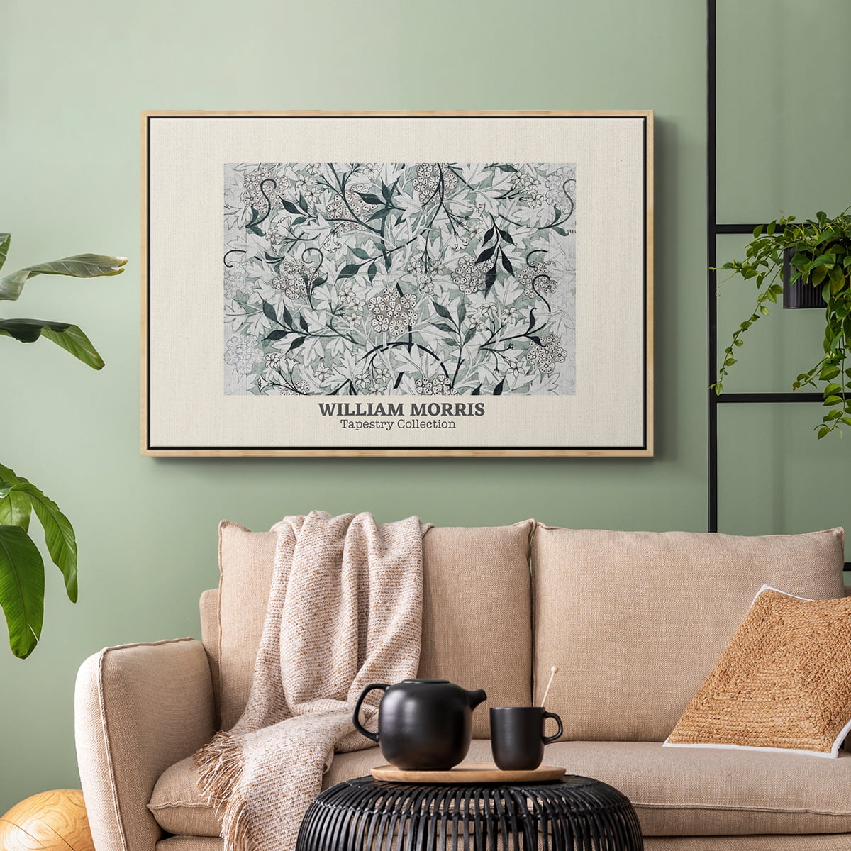 Vintage Abstract Print-XXXV Framed in Natural Wood Wood Gallery Wrapped Canvas 17 in. x 25 in.