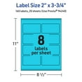 thumbnail image 6 of Avery Printable Rectangle Labels, Bright Blue, 2" x 3.75", 160ct, 6 of 11