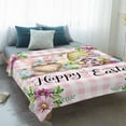thumbnail image 4 of Easter Gnomes Blanket Soft Cozy Warm Throw Blanket for Couch, Plush Fuzzy Flannel Fleece Blankets for Sofa, Watercolor Floral Daisy Eggs Spring Pink Plaid Bed Blankets Gifts for Men, 50"x80", 4 of 9
