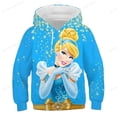 thumbnail image 2 of 2022, sudadera con capucha de Cenicienta para niña, ropa para niños, sudadera de Rapunzel Belle de primavera y otoño, sudadera informal fina de dibujos animados 120 heqiyong CONDUJO, 2 of 2