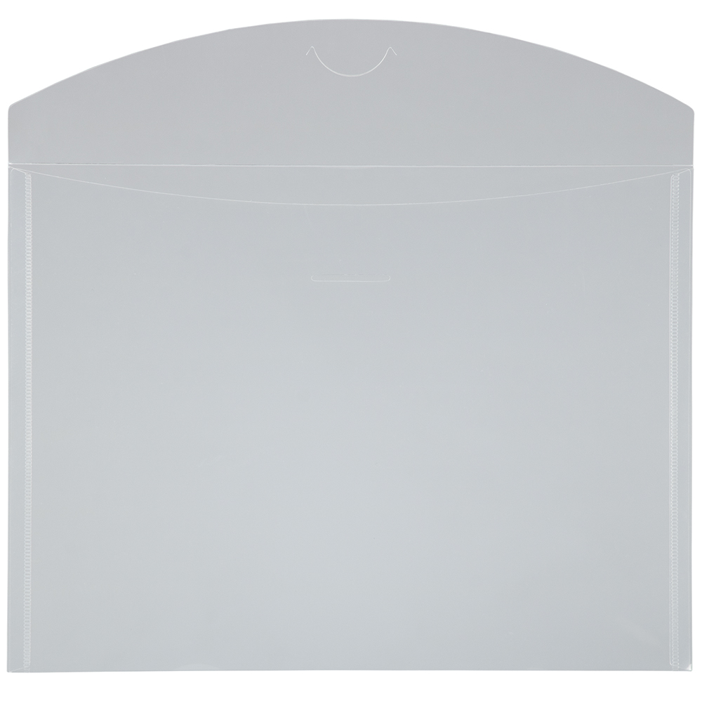 JAM Plastic Envelopes with Tuck Flap Closure, Letter Booklet, 8 7/8 x 12, Clear, 12/Pack