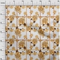 thumbnail image 2 of oneOone Cotton Jersey Light Brown Fabric Check|Leaves & Floral Artistic Sewing Craft Projects Fabric Prints By Yard 58 Inch Wide, 2 of 4