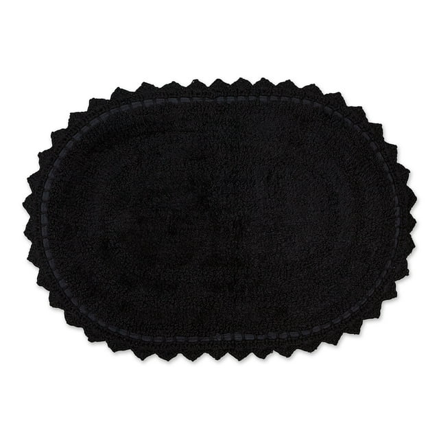 Design Imports CAMZ12230 DII Noir Petit Tapis de Bain au Crochet Ovale