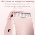 thumbnail image 4 of Kinbax Bikini Trimmer for Women, Electric Shaver and Razor Rechargeable 2-in-1 Body and Facial Epilator, Dual Heads for Painless Trimming of Pubic Hair, Face, Underarms and Legs, 4 of 6