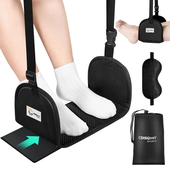 Airplane Foot Rest - Portable and Adjustable Foot Hammock,Airplane Travel Flight Essential for Relaxing Your Feet During Airplane Journeys(Non-Slip)