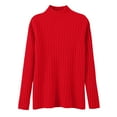 thumbnail image 4 of TINZ Chandail en Tricot pour Femmes Col Roulé Haut Décontracté Doux Confortable Extensible Blouse à Manches Longues pour Printemps Automne Hiver Jupe de Tennis pour Filles Jupes Latérales Universelles, 4 of 4