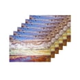 thumbnail image 4 of MKHERT Abstract Wooden Surface On Aged Table with Colored Scratches and Stripes Placemats Table Mats for Dining Room Kitchen Table Decoration 12x18 inch,Set of 6, 4 of 4
