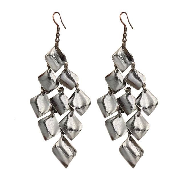 Sonducket Paquete de 2 Pendientes Exquisito Estilo Vintage Multicapa con Borlas Galvanoplastia Accesorios de Mujer Día de San Valentín Negro Type3 NO3