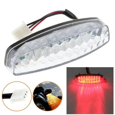 BAMILL Universal Flash LED Lights Motorcycle ATV Rear Tail Light Brake Running Red