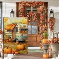 thumbnail image 3 of Fall Camper RV Garden Flag 12x18 Vertical Double Sided Autumn Pumpkin Maple Leaves Thanksgiving Holiday Outside Decorations Burlap Yard Flag BW469, 3 of 6