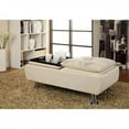 thumbnail image 2 of Contemporary Style Ottoman, White, 2 of 2