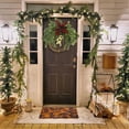 thumbnail image 4 of Christmas Farmhouse Wreath – 16" Rustic Grapevine Door Garland with Realistic Greenery, Pinecones, Red Berries & Gold Bells, Front Door Wall Hanging Holiday Décor for Home, Spring Seasonal Display, 4 of 8