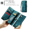 thumbnail image 5 of For Samsung Galaxy Note 10 Plus Wallet Case,Multi-Functional Retro Leather Purse Flip Cover Zipper Wallet Case with Removable Card Slots Pocket & Detachable Wrist Strap Magnetic Phone Case, Green, 5 of 9