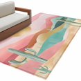 thumbnail image 2 of Southwest Boho Area Rug 3x5 FT, Non Slip Entryway Bedside Carpet, Abstract Watercolor Cactus Mountain Washable Soft Floor Carpet Indoor Mat Non-Shedding Throw Rugs for Dorm Kitchen Home Office, 2 of 8
