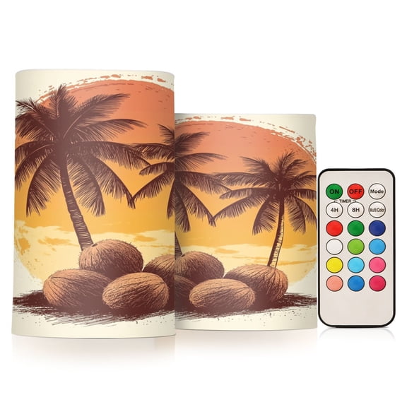 BZSMCE Flameless Candles LED Lights Vintage Sunset Creativity Battery Candles