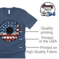 thumbnail image 4 of Women's Summer Sunflower T Shirt Cute Flower Graphic Loose Tees Crew Neck Short Sleeve Casual Tops (Navy-2X Large), 4 of 5