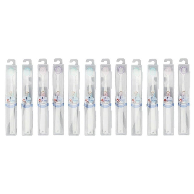 Lot de 12 brosses à dents à poils fins et souples pour hommes et femmes, éliminent le tartre et nettoient les dents pour les soins bucco-dentaires