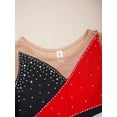 thumbnail image 4 of DPOIS Kids Girls Sequin Ballet Gymnastic Dance Leotard with Shorts Red 12, 4 of 7