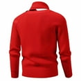 thumbnail image 4 of ChaoLingNeng Mens Quarter Zip Sweater with Collar Cable Knit Turtleneck Neck Pullover Sweaters Classic Casual Polo Sweater, 4 of 4