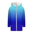 thumbnail image 5 of jobturf Hoodies for Women Fashion Gradient Fleece Jacket Full Zip up Long Sleeve Hooded Sweatshirts Casual Winter Coats with Pockets, 5 of 6