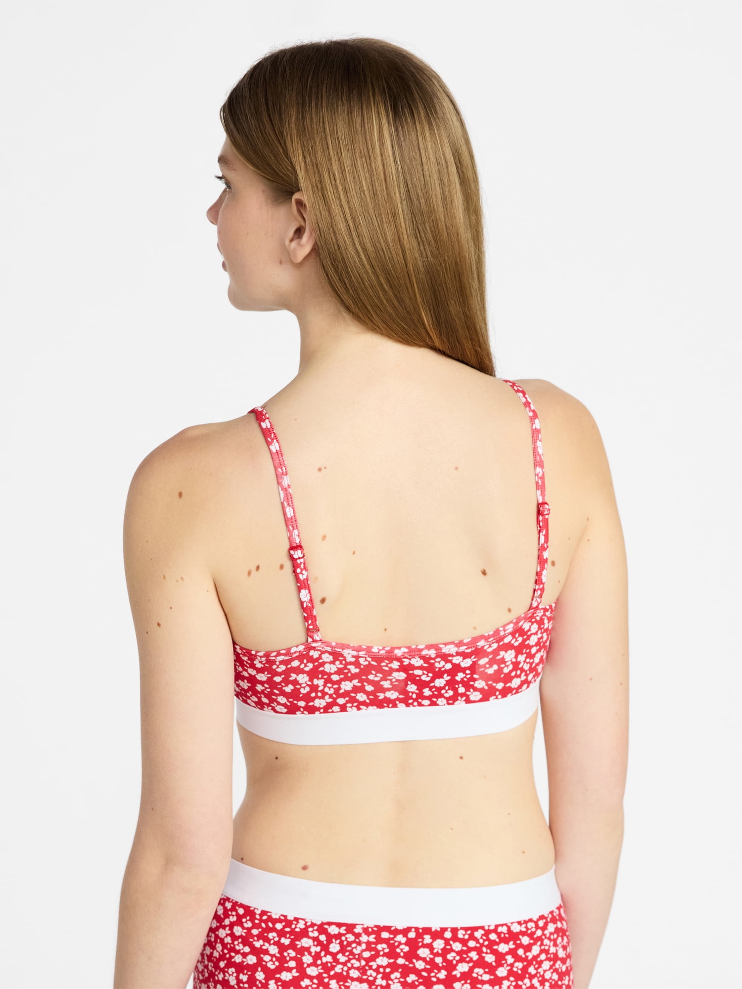 No Boundaries Women's Cotton Jersey Triangle Bralette w/Buttons Sizes XS-XXXL