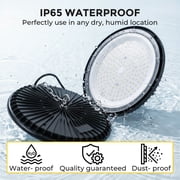 2 Pack High Bay Lights 300W LED Shop UFO Light 6000K IP65 Commercial Bay Lighting Fixture 30000 LM Super Bright, 5ft Cable Plug & Play for Warehouse Factory Garage Workshop Barn