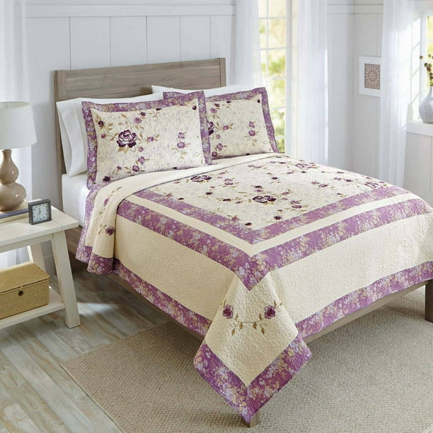 Better Homes & Gardens Purple Blossom King Quilt, 1 Each - Walmart.com