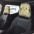 thumbnail image 2 of Kdxio Animal Tree Pattern Print 2 Piece Car Head Rest Covers Set Auto Front/Rear Seats Headrest Cover Universal Fit Most Cars,Sedan, SUV, 2 of 9