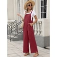 thumbnail image 4 of ANRABESS Women's Overalls Jumpsuit Summer Casual Wide Leg Pants, Loose Bib One Piece Outfit with Pockets and Adjustable Straps, 4 of 8