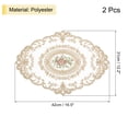 thumbnail image 2 of REGALWOVEN Retro Lace Placemat Oval Embroidered Table Place Mats French Crochet Doilies Khaki, 2 of 7