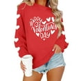 thumbnail image 6 of BLVB Valentines Day Sweatshirt for Women Love Heart Long Sleeve Shirts Casual Crewneck Loose Valentine Pullover Tops Gifts for Ladies, 6 of 7