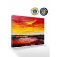thumbnail image 2 of Abstract Art Canvas Print Wall Art Red Black Color Block Framed Canvas Art Wall Decor Modernism Pictures Painting Morden Artwork for Living Room Bedroom, Ready to Hang - 12"x16", 2 of 6