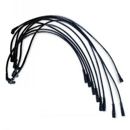 9.5 mm Black Straight Spark Plug Wires Distributor HEI For Chevy BBC SBC SBF