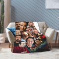 thumbnail image 4 of Blanket Nicolas Cage Soft and Comfortable Wool Fleece Throw Blankets Gift for Home Decoration Sofa Office car Camping Yoga Travel Home Decoration Cozy Plush Beach, 4 of 5