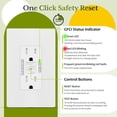 thumbnail image 5 of TG 15A GFCI Outlet, Tamper-Resistant GFI Receptacle with Self-Test, LED Indicator, ETL Listed, Anti-Interference (No-False-Trip) Protection, Screwless Wall Plate Included, White, 1 Pack, 5 of 9