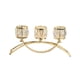 thumbnail image 3 of Candelabro Macarena de cristal de 3 brazos soporte de vela decorativo, 3 of 8
