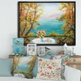 thumbnail image 2 of Designart 'The Blue Ocean View From Terrace' Nautical & Coastal Framed Canvas Wall Art Print, 2 of 5