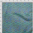 thumbnail image 3 of oneOone Cotton Poplin Twill Turquoise Blue Fabric Batik Craft Projects Decor Fabric Printed By The Yard 56 Inch Wide, 3 of 4