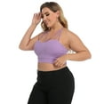thumbnail image 7 of HDE Women's Plus Size Spaghetti Strap Cami Bralette Bustier Crop Top Lilac - 1X, 7 of 7