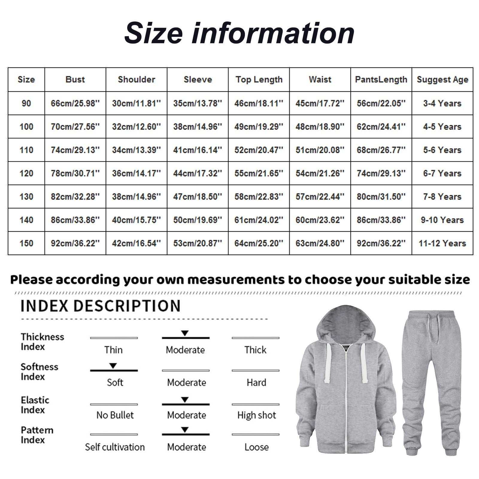 Caqnni 2 Piece Outfit Boys Girls Pullover Hoodies Sweatshirt Suit For Kids Tracksuit Set Fall Winter Outfits (9-10 Years,Z05-Navy)