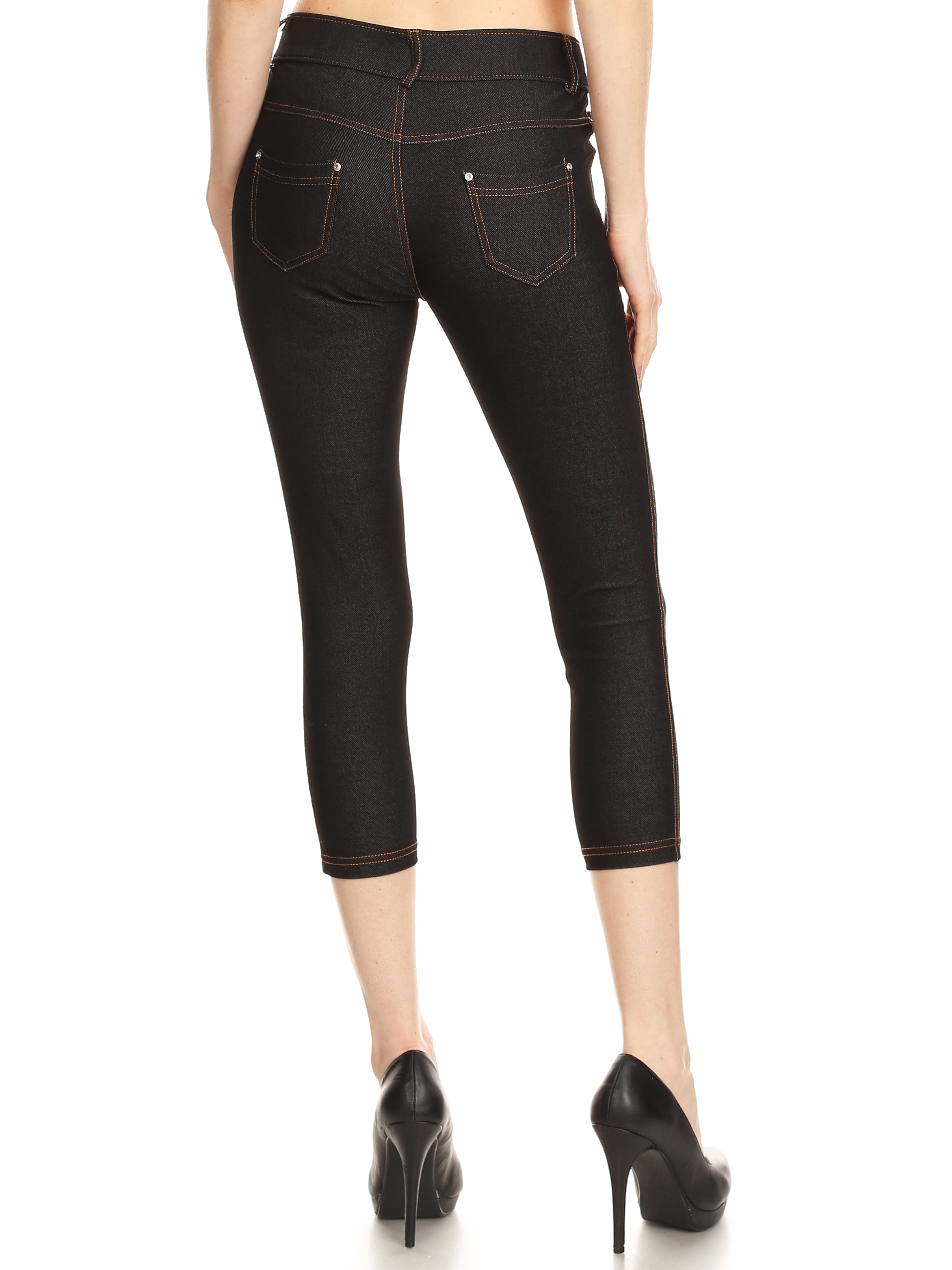 high waisted capri jeggings