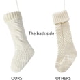 thumbnail image 4 of Lot de 2, Bas de Noël en Tricot Blanc Ivoire Unique 18”, 4 of 4