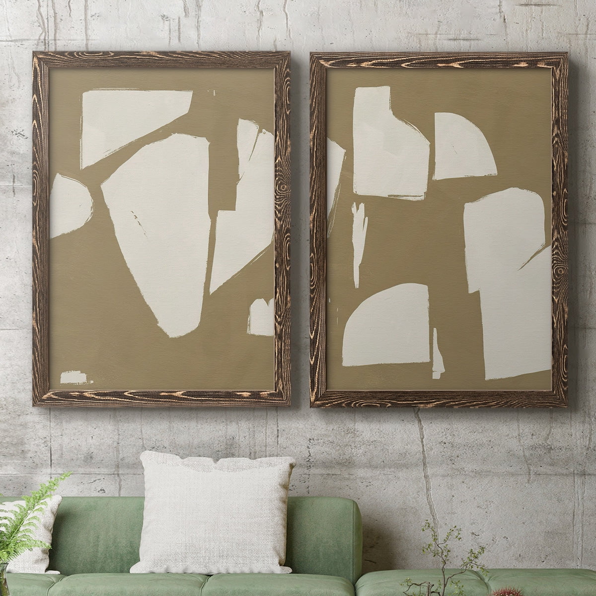 Chunky Abstract III - Premium Framed Canvas 2 Piece Set - Ready to Hang