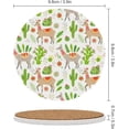 thumbnail image 3 of Round Drink Coasters, 1 Pcs Beautiful Llama and Cactus Absorbent Ceramic Coaster with Cork Base for Coffee Cups Housewarming Gift for Home Decor, 3 of 6