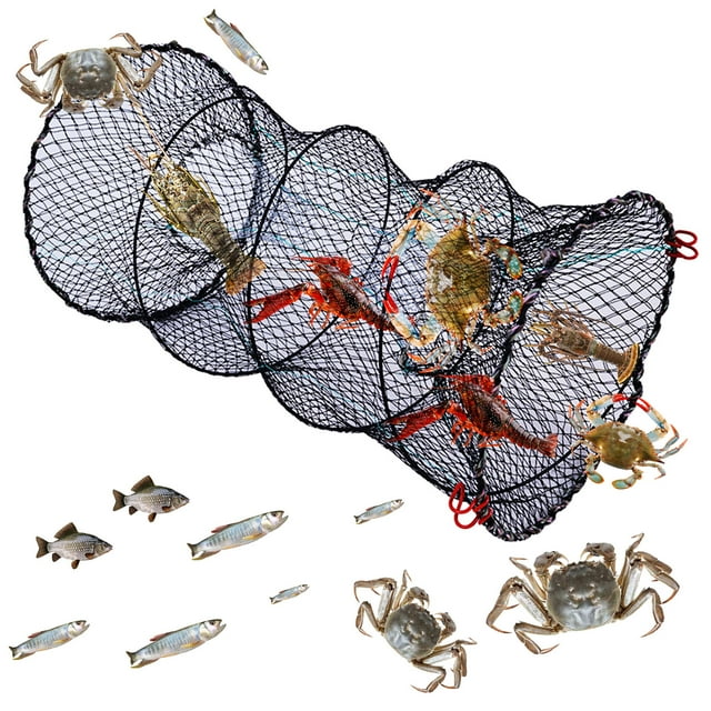 Folding Fishing Net Crab Cage Spring Cage Round Shrimp Cage