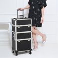 thumbnail image 3 of Yaheetech 3 in 1 Rolling Makeup Train Case, 3 of 7