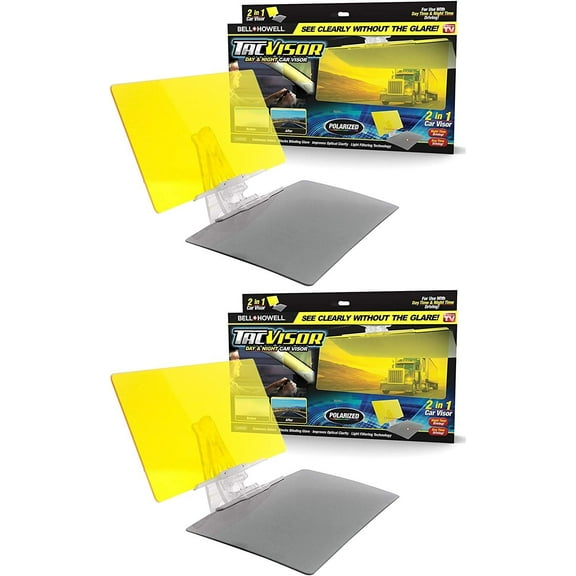 Bell Howell TACVISOR for Day and Night, Anti-Glare Car Visor, UV-Filtering/Protection As Seen On TV Set of 2
