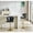 Black + Gold + Metal + PU + Set of 2, variant on FENGFAN Gold White Bar Stool Swivel Chair Metal PU Leather Adjustable Height 2 Pcs