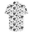 thumbnail image 5 of BiZtdJrK Men's T-Shirts, Valentines Day Gifts Novelty Printed Casual Turndown Collar Tshirt Holiday Summer Top Multicolor XXL, 5 of 6